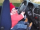 Behind the wheel